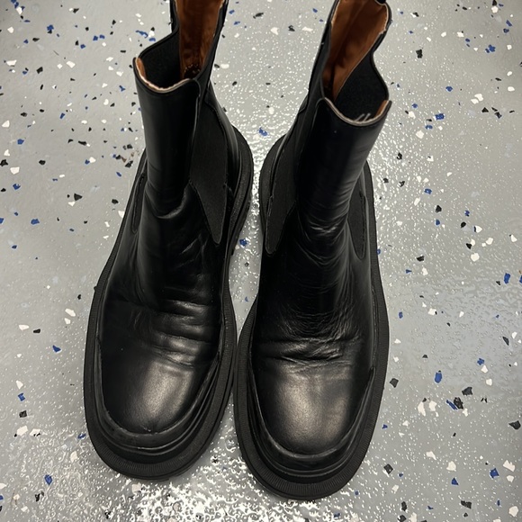 Zara combat sock boots leather rare size 36 or 6.5 mint - Picture 2 of 5